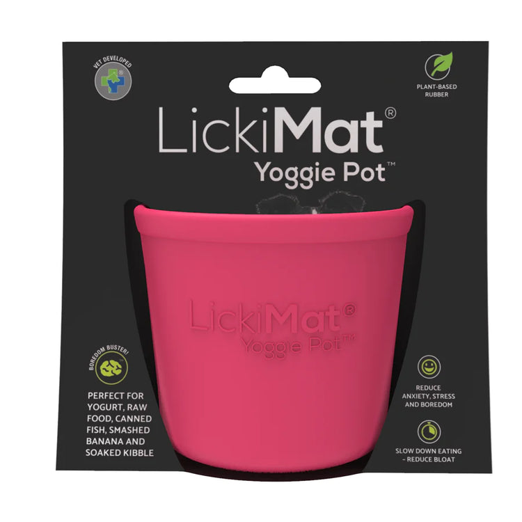 LickiMat - Yoggie Pot - Orange- Pink-Purple- Red- Turquoise