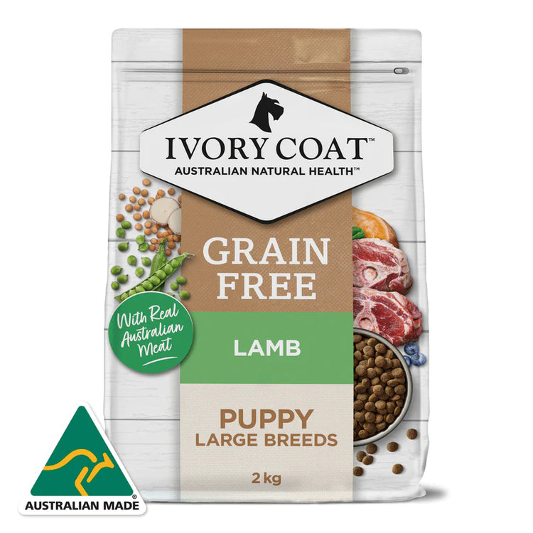Ivory Coat - Puppy Dry Food - GRAIN FREE - Large Breed - Lamb -2kg