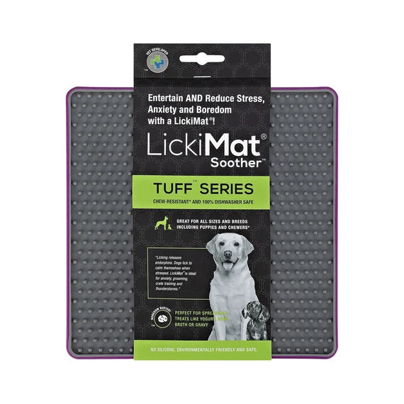 LickiMat - Soother for Dogs and Cats- Tuff Series - Green-Orange-Purple-Turquoise