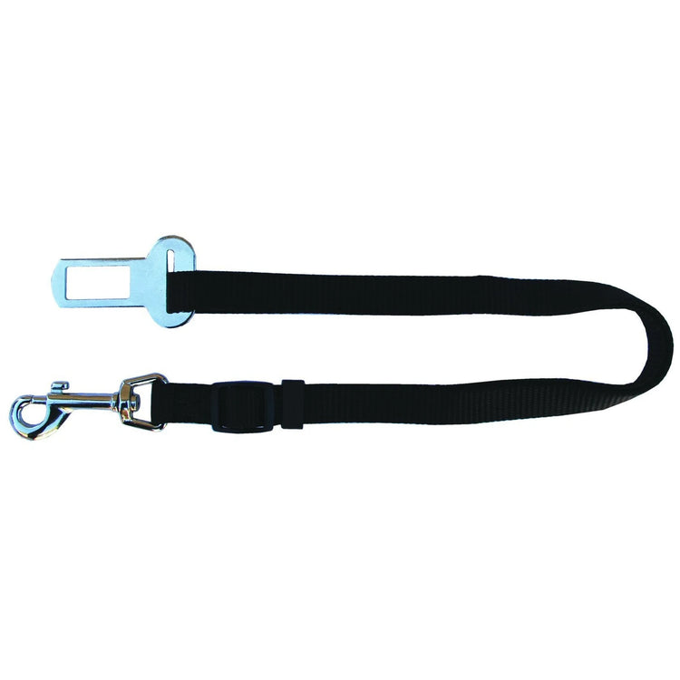 Beau Pets - Car Restraint Strap with Snap Hooks - 25mm x 40cm-65cm - Black