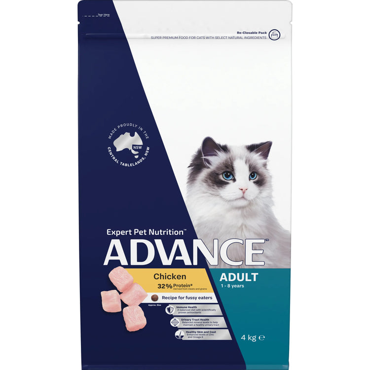 Advance - Adult Dry Cat Food - Chicken -8kg-4kg-2kg
