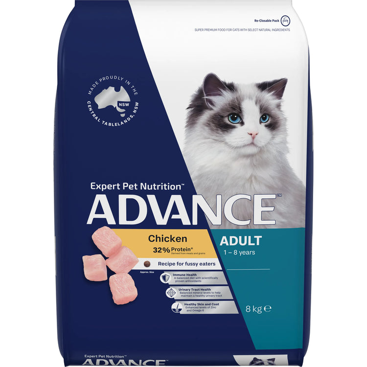 Advance - Adult Dry Cat Food - Chicken -8kg-4kg-2kg