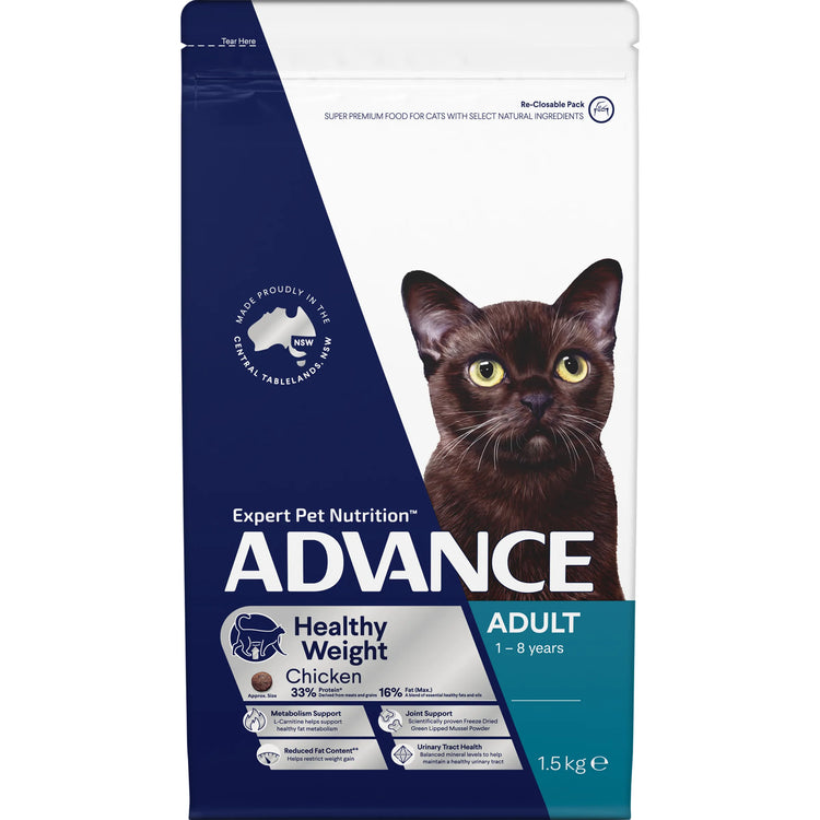 Advance - Adult Dry Cat Food- Healthy Weight- chicken - 1.5kg