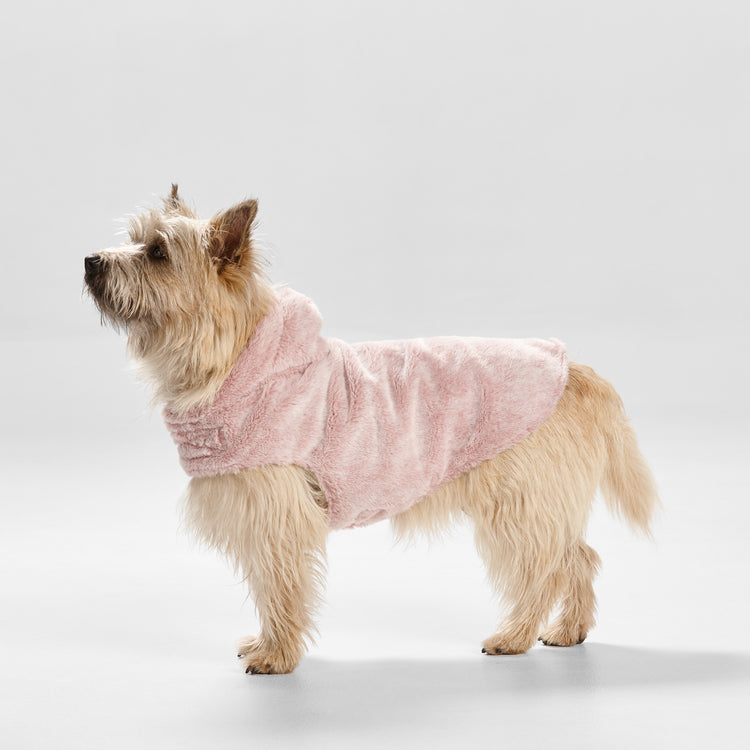 Snooza Wear - Faux Fur Hooded Coat - Pink - Large-Medium-Xsmall