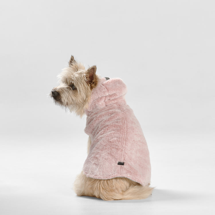 Snooza Wear - Faux Fur Hooded Coat - Pink - Large-Medium-Xsmall