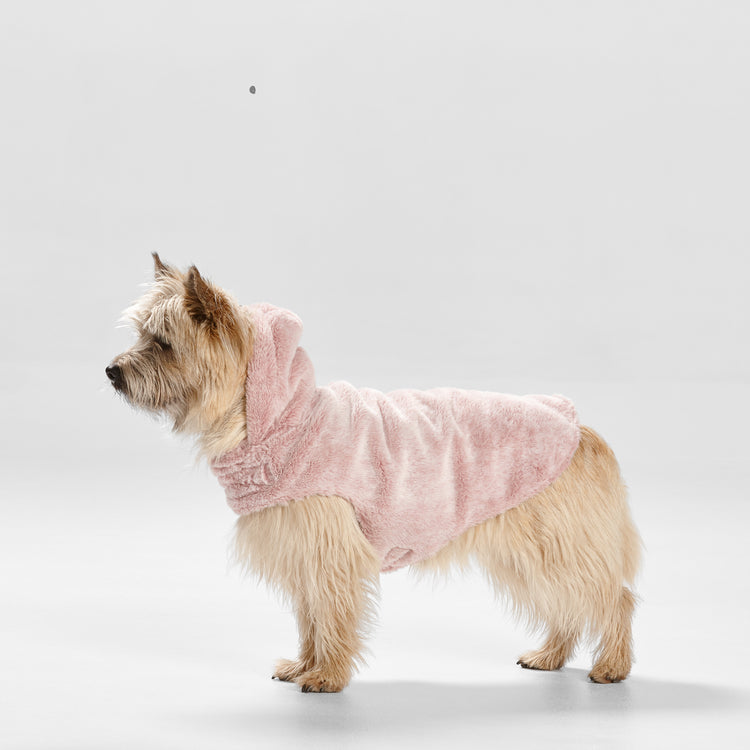Snooza Wear - Faux Fur Hooded Coat - Pink - Large-Medium-Xsmall