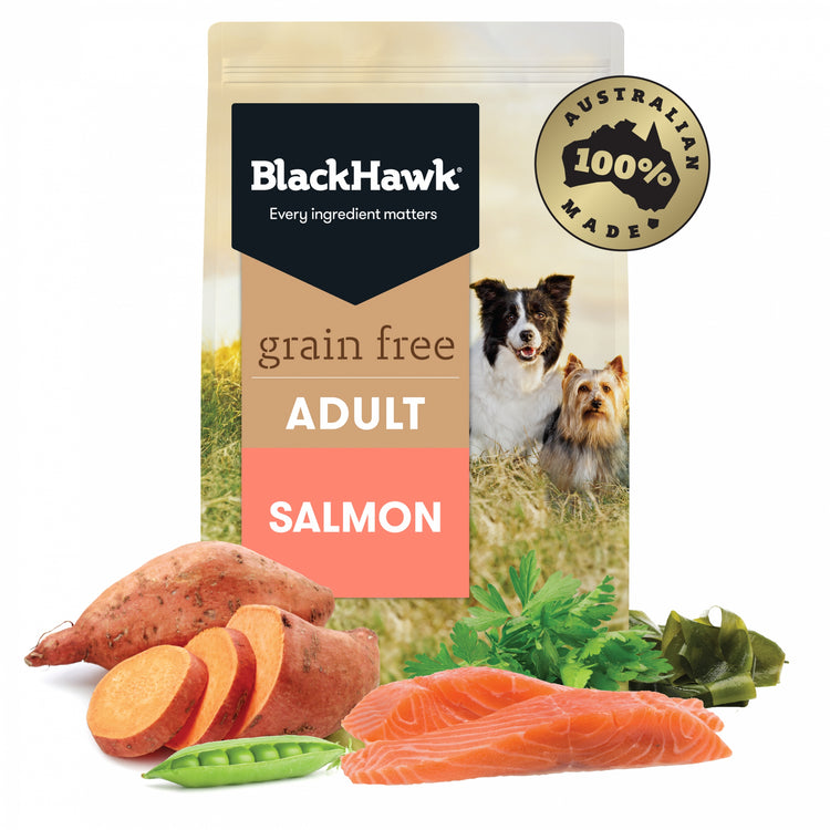 Black Hawk - Adult Dog - GRAIN FREE - Salmon -7kg-2.5kg