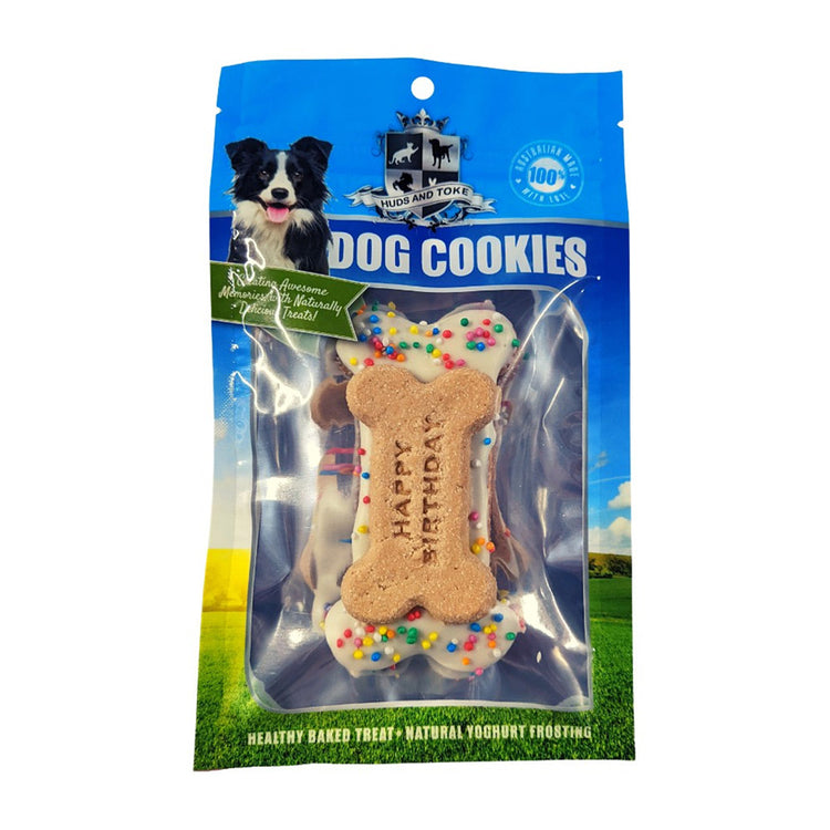 Huds And Toke - Happy Birthday Bone Cookie - Blue - 1 Piece