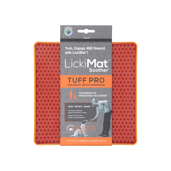 LickiMat - Soother - TUFF PRO - Green-Orange-Purple-Turquoise