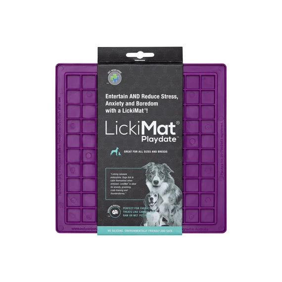 LickiMat - Playdate for dogs and cats - Green-Orange-Purple-Turquoise