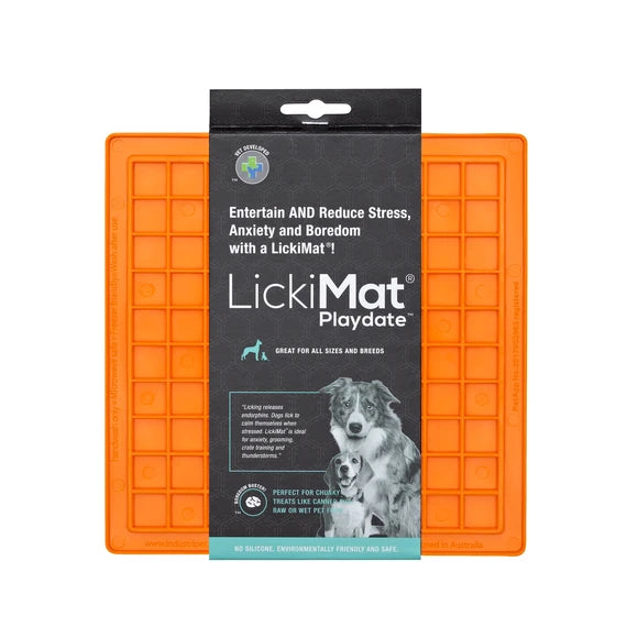 LickiMat - Playdate for dogs and cats - Green-Orange-Purple-Turquoise