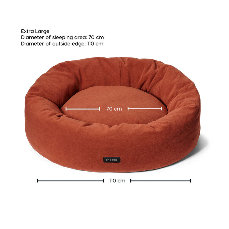 Snooza - Self-Warming Polar Fleece Cuddler - Rust - Extra Large - Large - Medium - Small