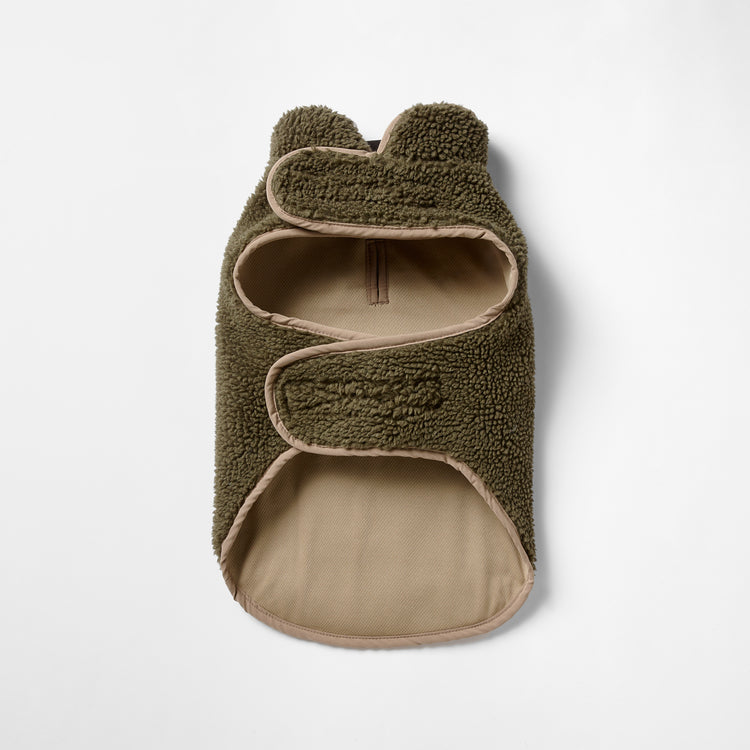 Snooza Wear - Teddy Pocket Coat - Khaki/Fawn - Large-Medium-Small-XSmall