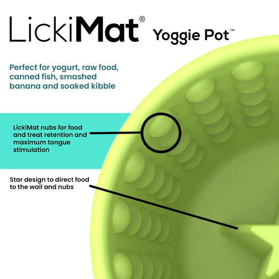 LickiMat - Yoggie Pot - Orange- Pink-Purple- Red- Turquoise
