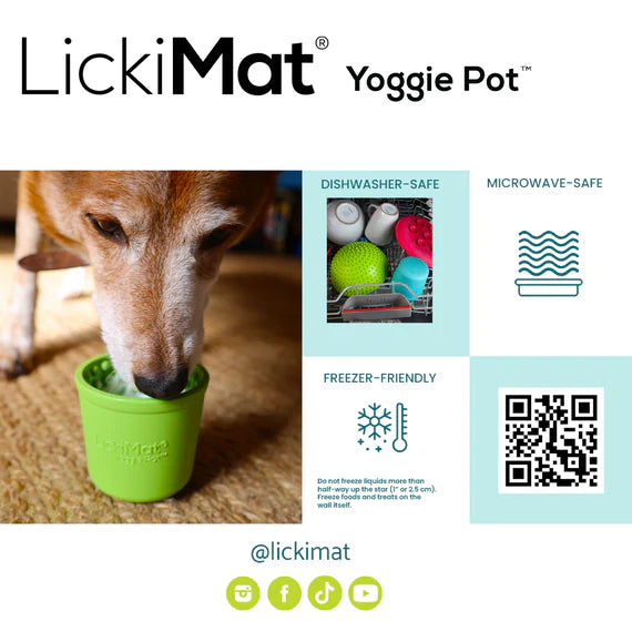 LickiMat - Yoggie Pot - Orange- Pink-Purple- Red- Turquoise