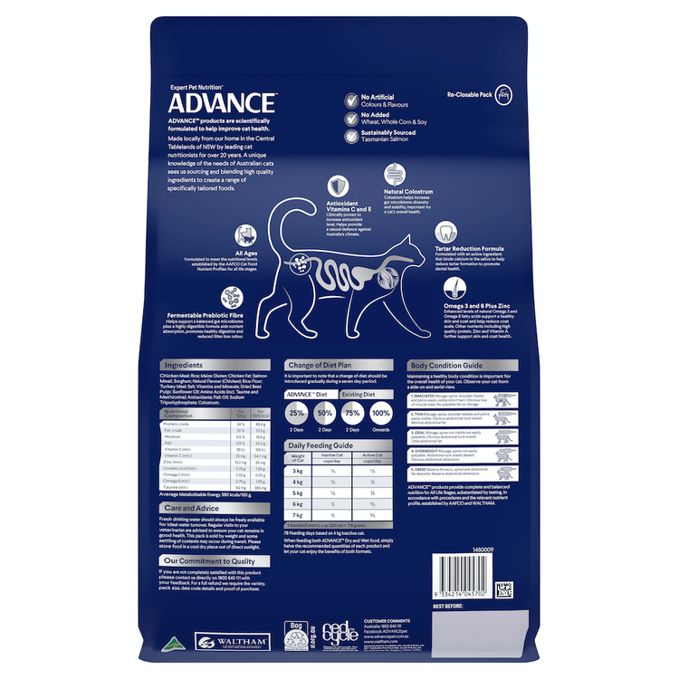 Advance - Adult Multi-Cat - Chicken & Ocean Fish - 8kg-4kg-2kg