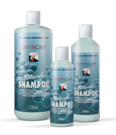 Dermcare - Natural Shampoo Dogs, cats and horses - 1L-250ml