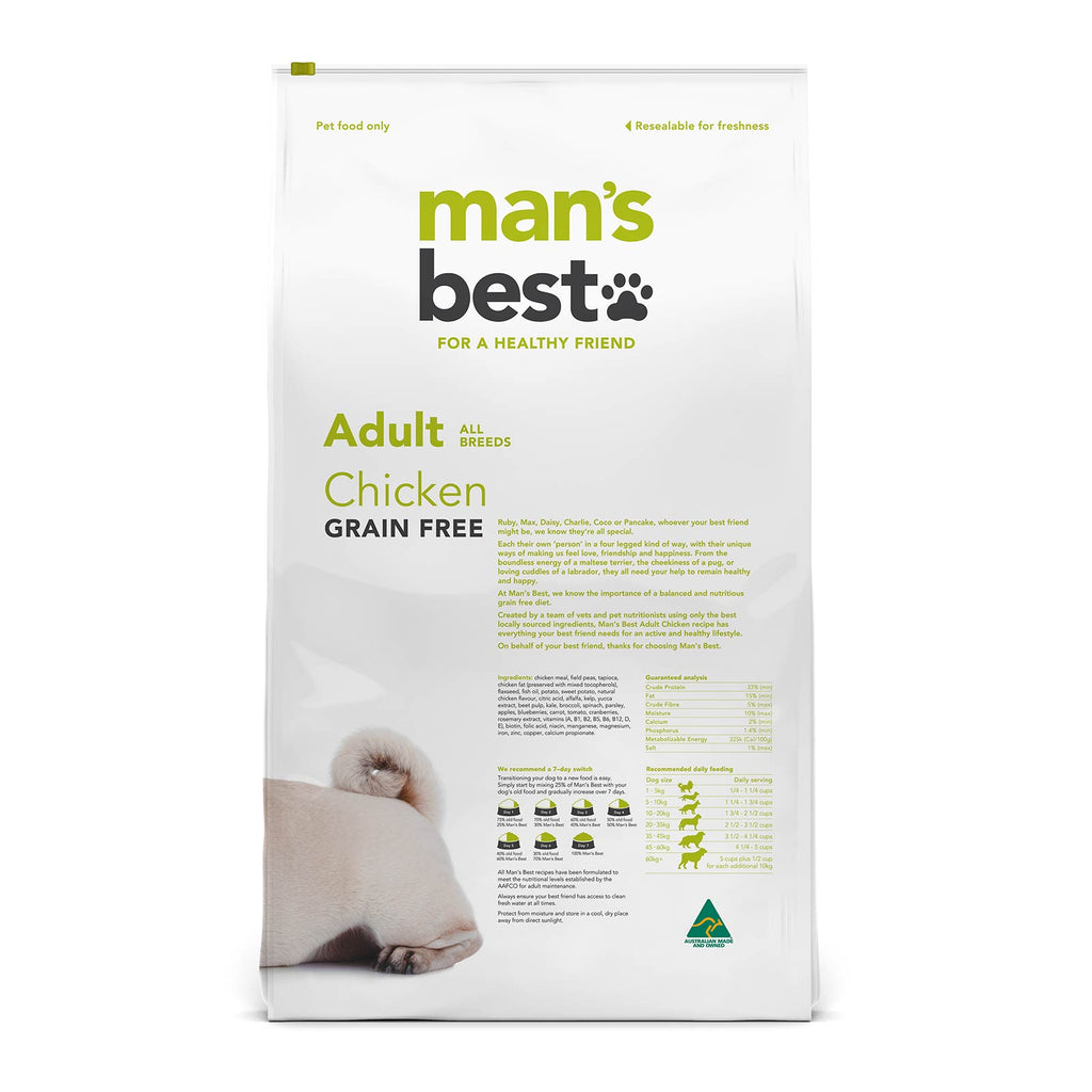 Man's Best - Adult Dog - GRAIN FREE - Chicken - 12kg