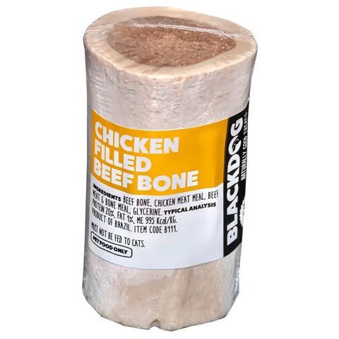 Black Dog - Beef Marrow Bone - Chicken Filled