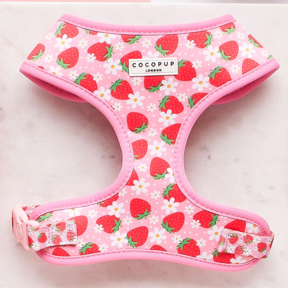 Cocopup London - Adjustable Neck Harness - Pupberry Fields - Large -Medium -Small -XSmall