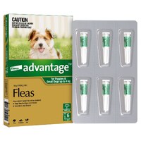 Advantage - Fleas - Puppies & Small Dogs up to 4kg (6 x 0.4ml Tubes)