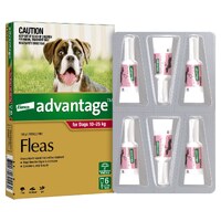 Advantage - Fleas - Dogs 10kg to 25kg (6 x 2.5ml Tubes)