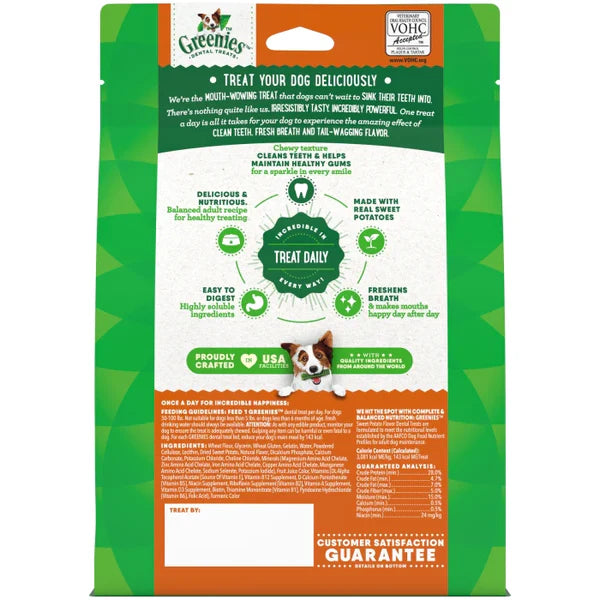 Greenies - Dental Dog Treats - Sweet Potato - Teenie 340g (43 Pack)