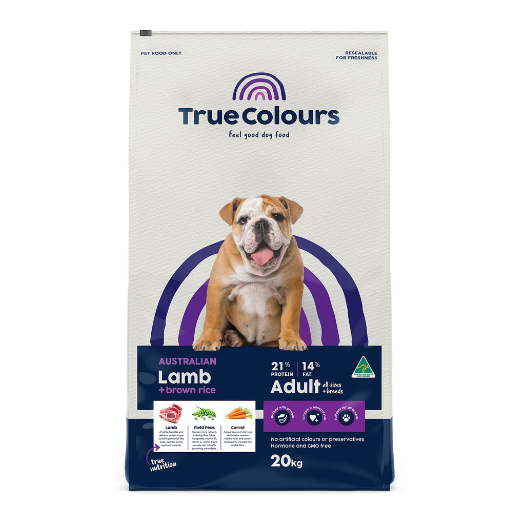 True Colours - Adult Dog - Australian Lamb + Brown Rice 