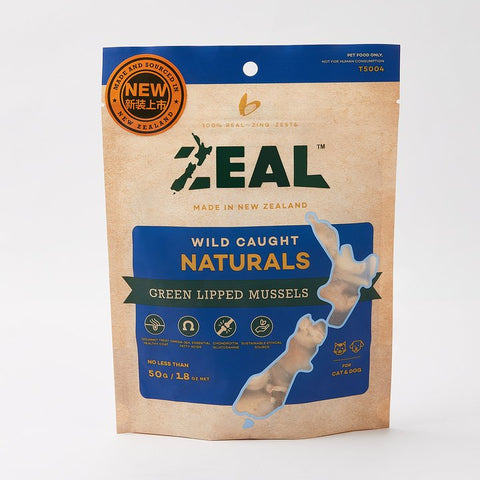Zeal - Wild Caught Naturals - Green Lipped Mussels - 50g