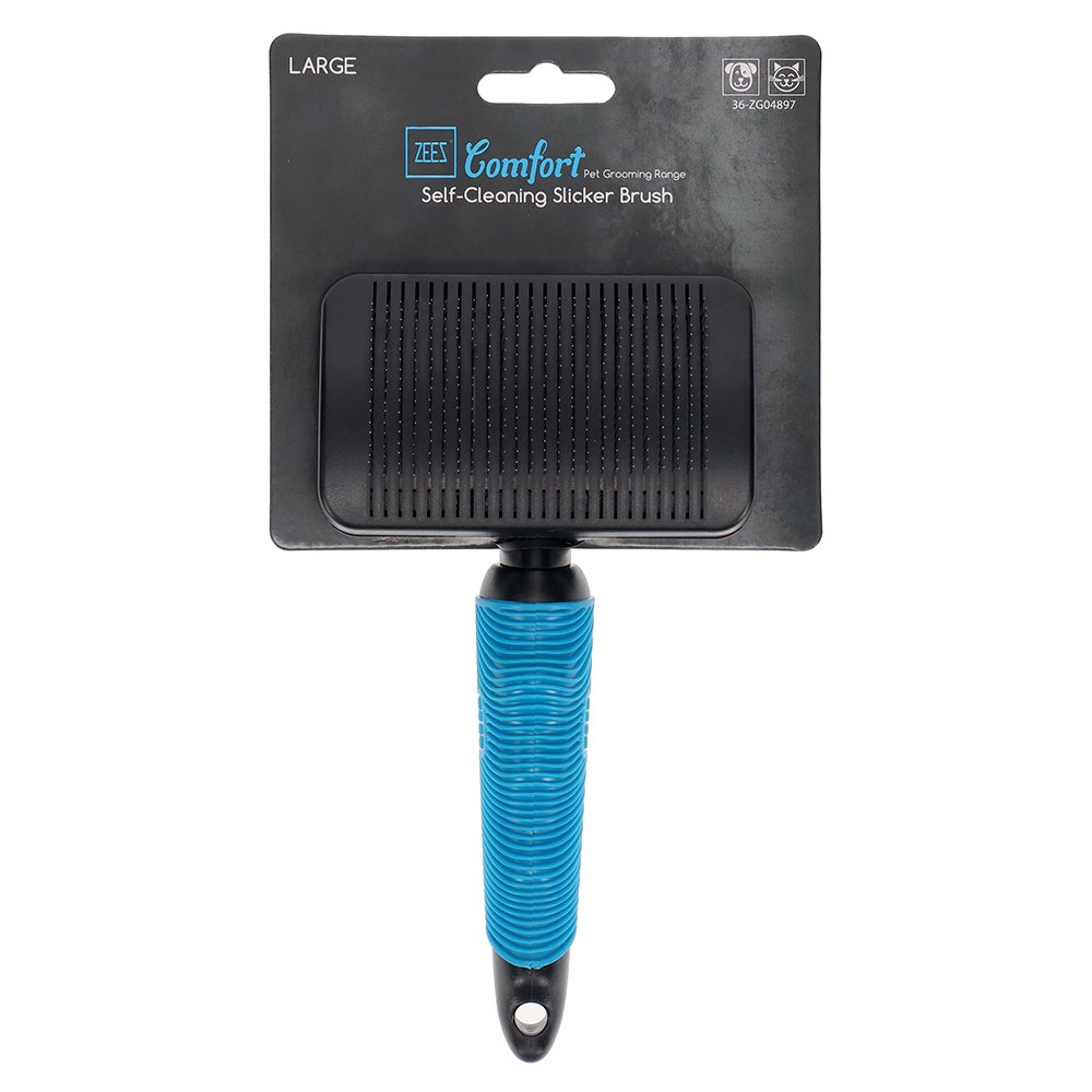 ZeeZ - Comfort - Self-Cleaning Slicker Brush - Large