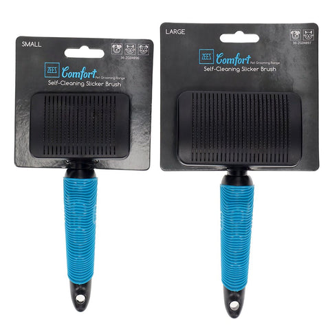 ZeeZ - Comfort - Self-Cleaning Slicker Brush - Large