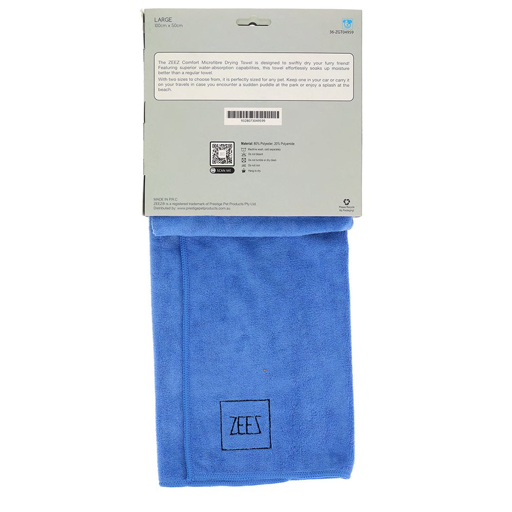 ZeeZ - Comfort - Microfibre Drying Towel - 100 x 50cm-75 x 35cm