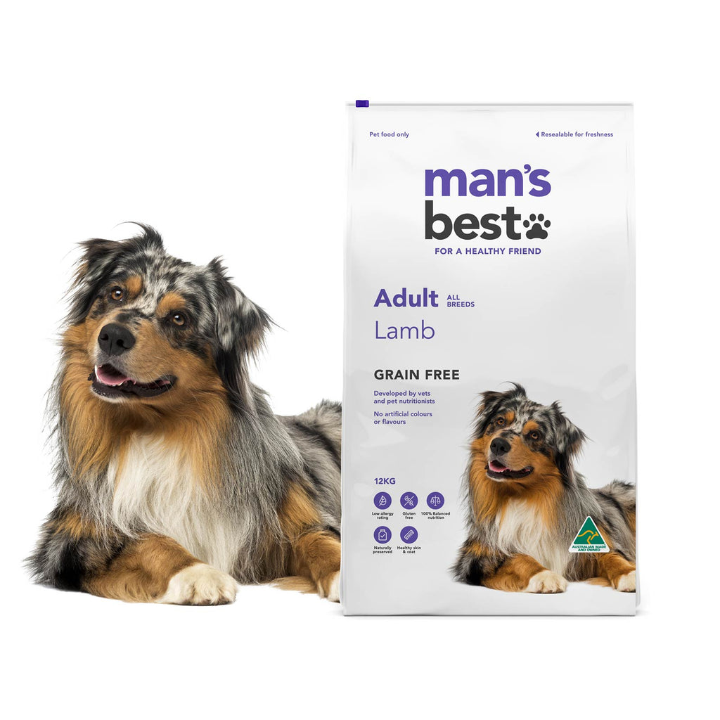 Man's Best - Adult Dog - GRAIN FREE - Lamb - 12kg-2kg