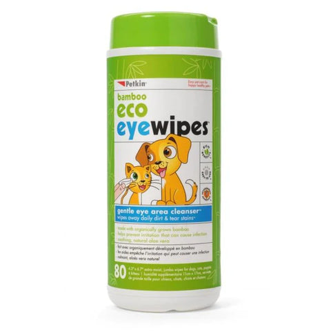 Petkin - Bamboo Eco Eye Wipes - 80 Wipes
