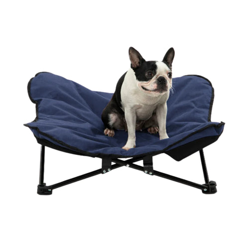 Charlie's - Foldable Outdoor Camping Pet Bed - Blue - Medium
