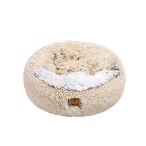 Charlie's - Snookie Hooded Pet Bed - Faux Fur - Cream - Large-medium-small