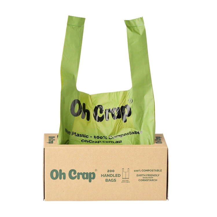 Oh Crap - Compostable Dog Poop Bags With Handles - 200 Bags