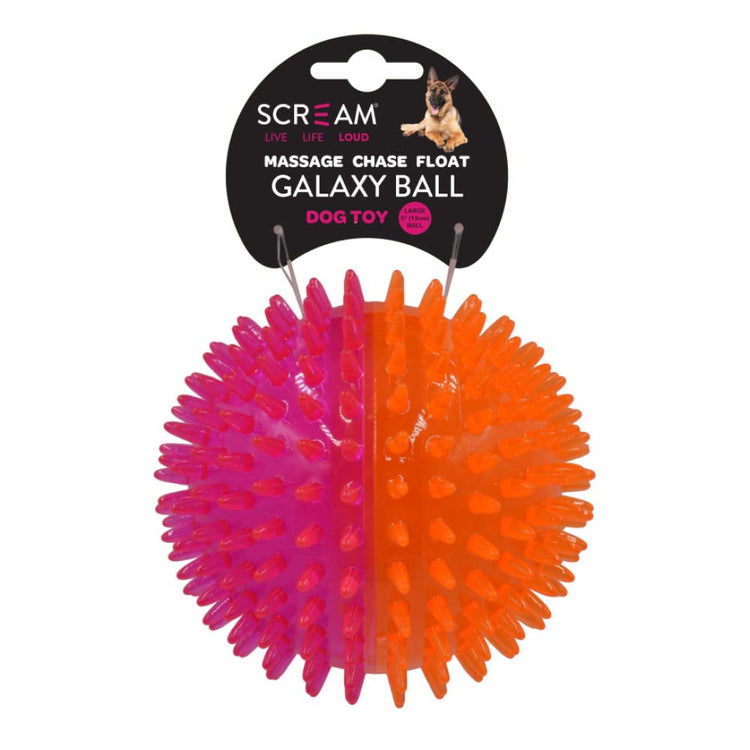 Scream - Galaxy Ball - Loud Pink & Orange - Large -Medium-Small