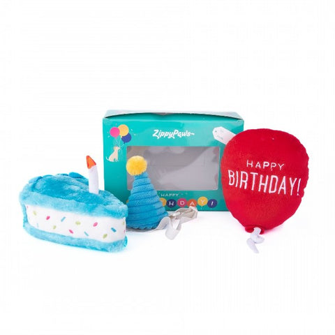 Zippy Paws - Birthday Box - 3 Piece - Blue