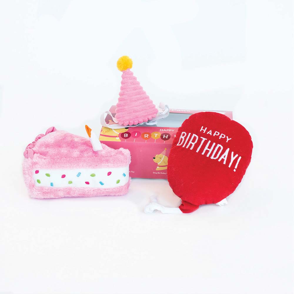 Zippy Paws - Birthday Box - 3 Piece - Pink