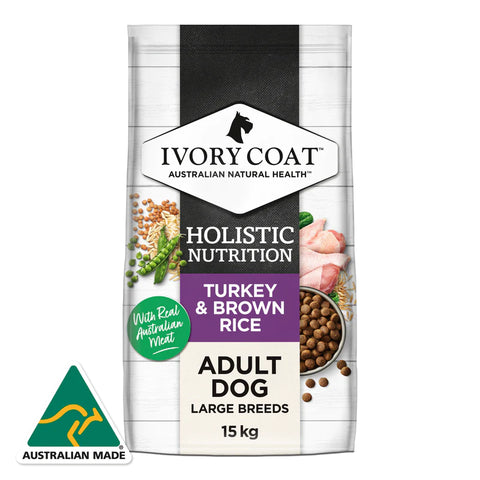 Ivory Coat - Adult Dog - Large Breed - Turkey & Brown Rice - 15kg
