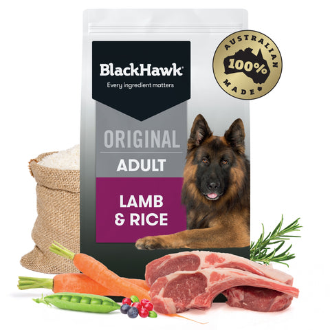Black Hawk - Adult Dog - Lamb & Rice - 20kg10kg-3kg