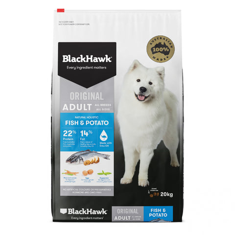 Black Hawk - Adult Dog - Fish & Potato - 20kg-10kg-3kg