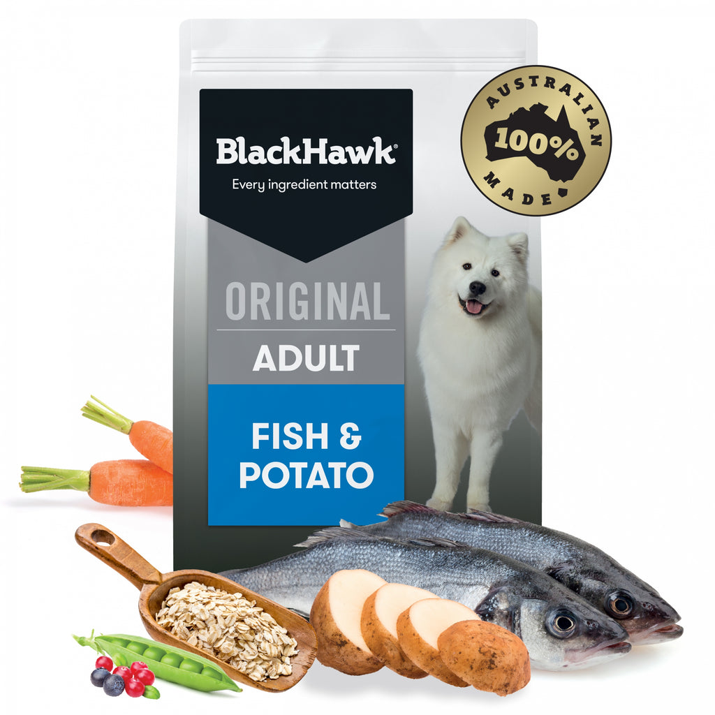 Black Hawk - Adult Dog - Fish & Potato - 20kg-10kg-3kg