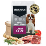 Black Hawk - Adult Dog - Small Breed - Lamb & Rice - 10kg-3kg
