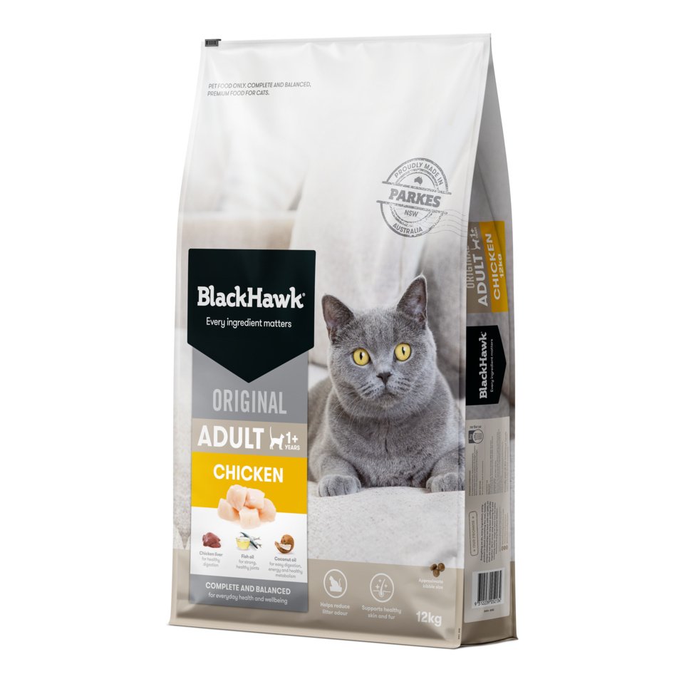 Black Hawk - Adult Cat - Chicken - 12kg-4kg-2kg