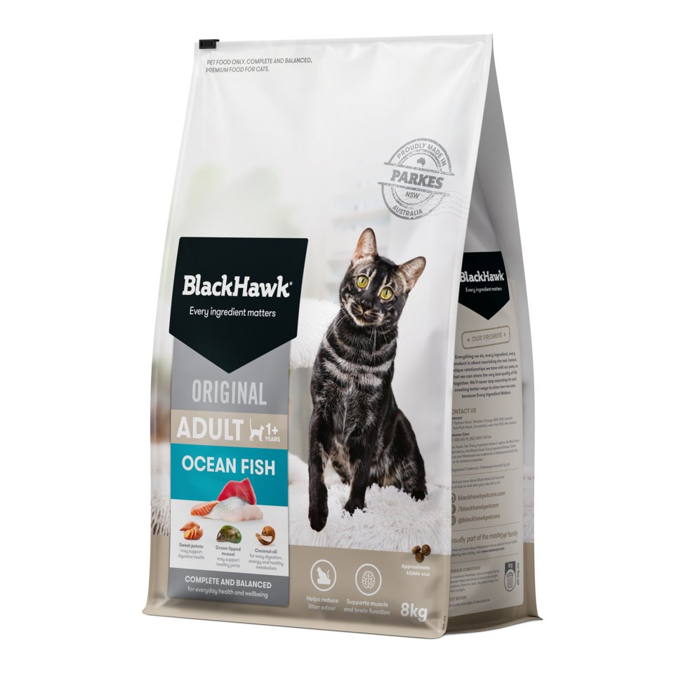 Black Hawk - Adult Cat - Ocean Fish - 8kg-4kg-2kg