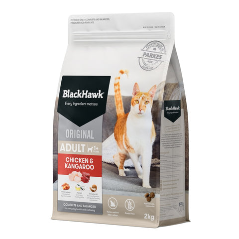 Black Hawk - Adult Cat - Chicken & Kangaroo - 8kg-4kg-2kg