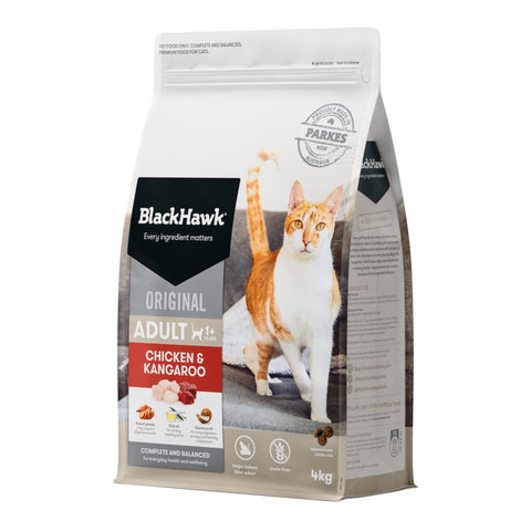 Black Hawk - Adult Cat - Chicken & Kangaroo - 8kg-4kg-2kg