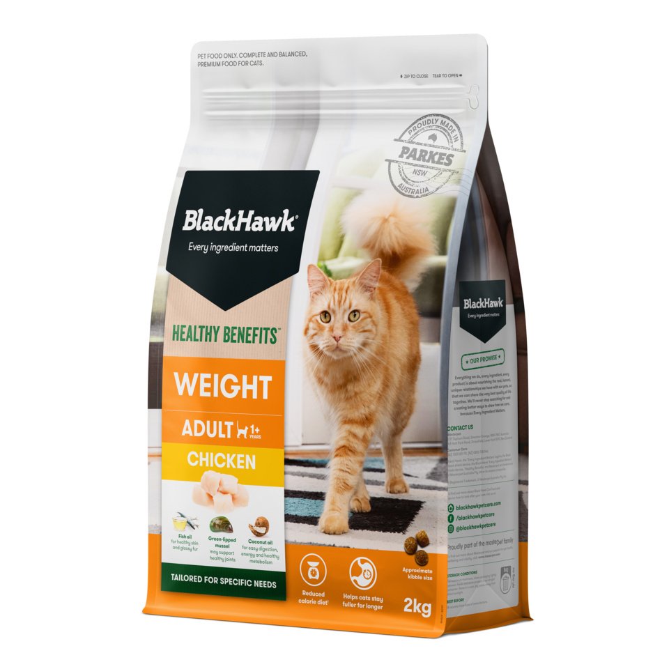 Black Hawk - Adult Cat - Healthy Benefits - Weight Management Chicken - 4kg